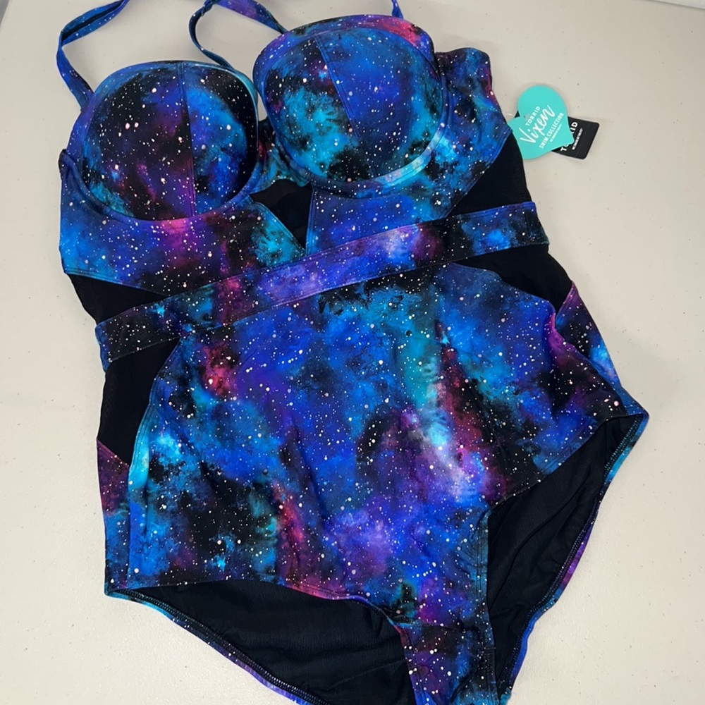 Torrid Galaxy One piece Vixen Collection Swimsuit NWT